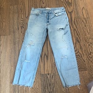 FREE PEOPLE JEANS - distressed wide leg